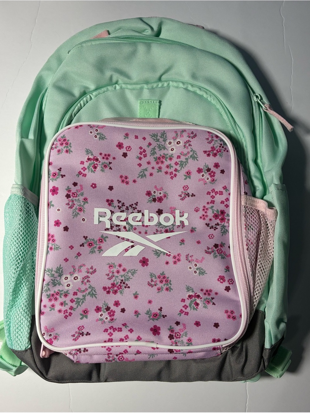 Reebok Girls Backpack & Lunch Bag Set Mint Pink